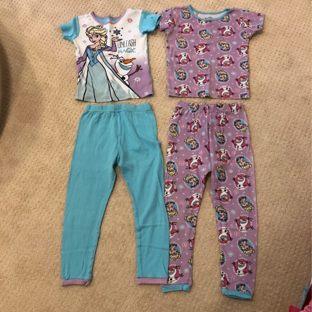SOLD - 2 pair girls Disney Frozen pajamas (size 8)
